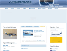Tablet Screenshot of airlinercafe.com